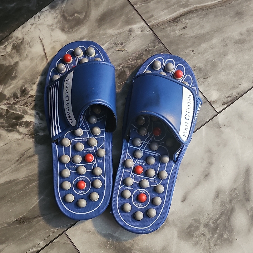 Blue Massage Slippers